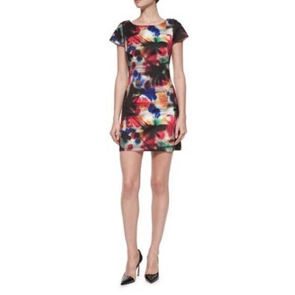 Milly Taylor Graffiti-Print Dress Sz. 6 - Picture 1 of 6